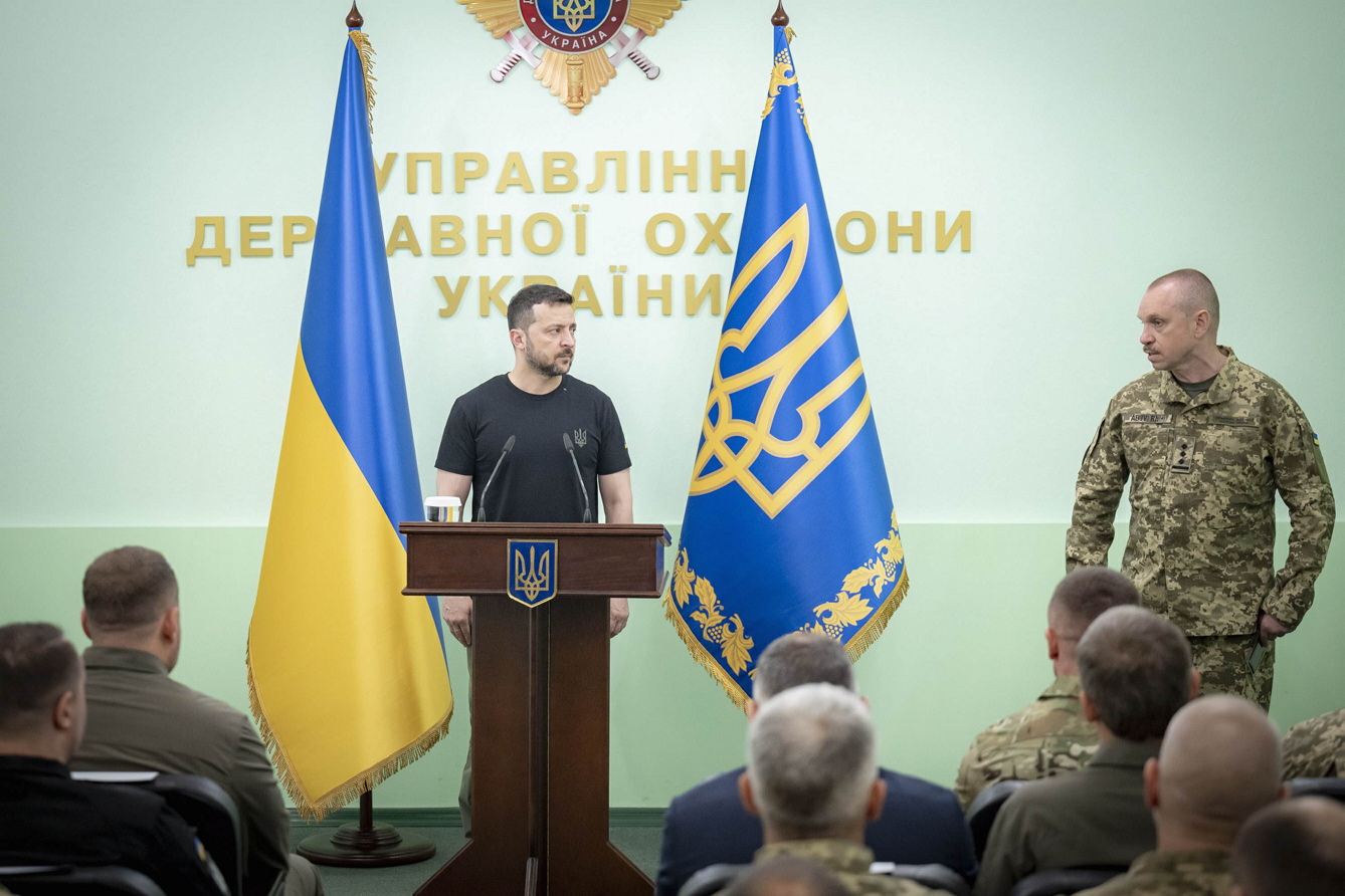 Представляючи полковника Олексія Морозова,  Володимир Зеленський наголосив  на важливості того, щоб в УДО працювали тільки патріотично налаштовані фахівці. Фото з сайту president.gov.ua